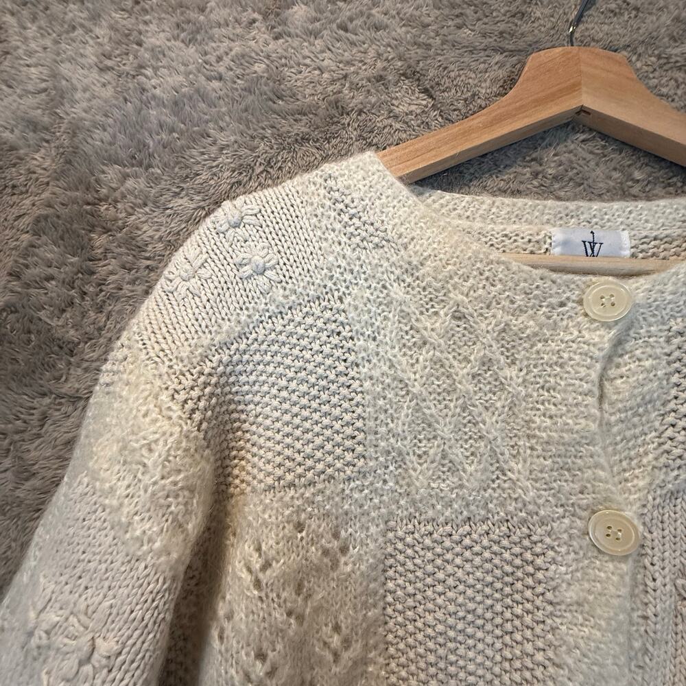 Weathervane Mohair Patchwork Button Cardigan Swea… - image 3